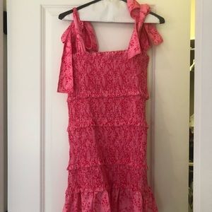 Pink ruffle dress